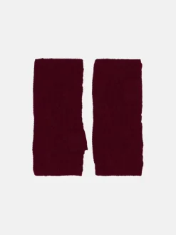 Kasjmieren armstulpen "Bale" bordeaux