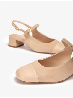 Keder-Pumps beige