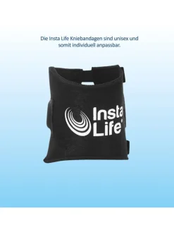 Kniebandage ''Insta Life'' zwart - (L)14 x (B)62 cm
