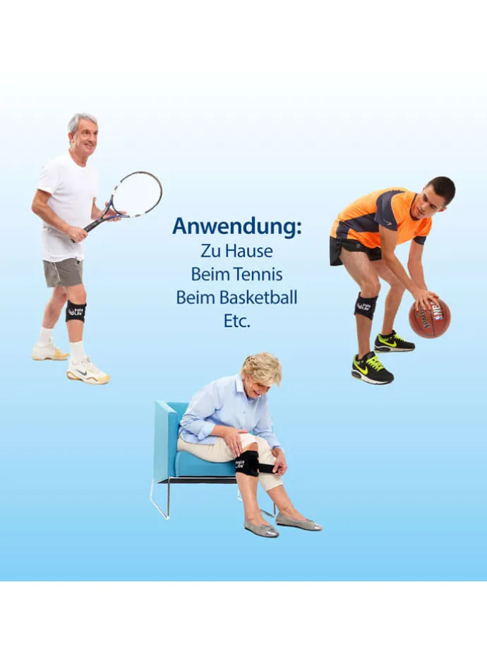 Kniebandage ''Insta Life'' zwart - (L)14 x (B)62 cm