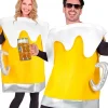 Kostuum "Bierpul" geel/zilverkleurig/wit