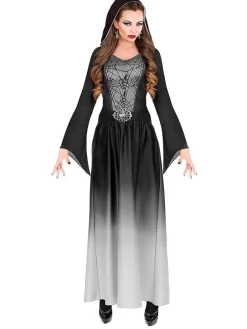 Kostuumjurk "GOTHIC LADY" zwart/zilverkleurig