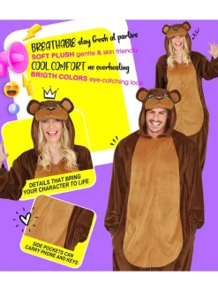 Kostuumpak "Bear" bruin/lichtbruin