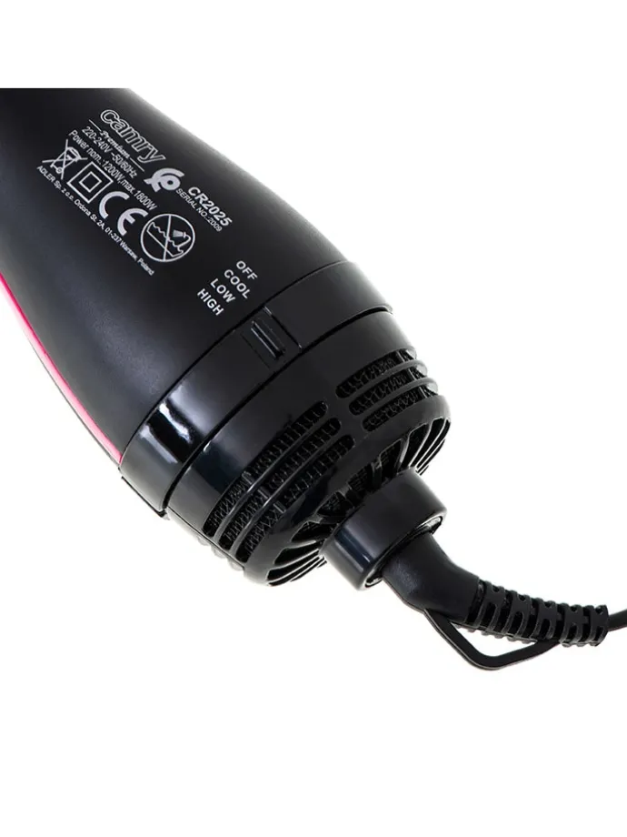 Krullenborstel "CR 2025" zwart/roze