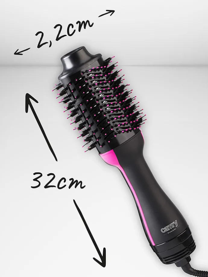 Krullenborstel "CR 2025" zwart/roze