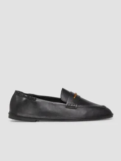 Leer-Slipper zwart