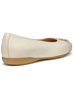 Leren ballerina's "Annytah" crème