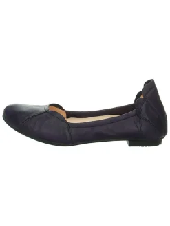Leren ballerina's "Balla" donkerblauw