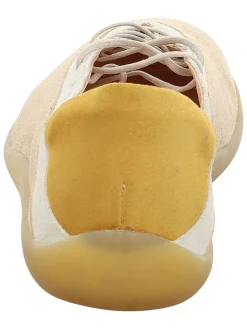 Leren ballerina's beige