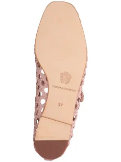 Leren ballerina's 