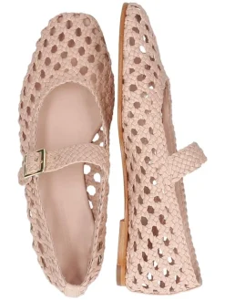 Leren ballerina's 