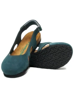 Leren ballerina's blauw