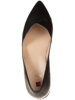 Leren ballerina's "Boulevard" zwart