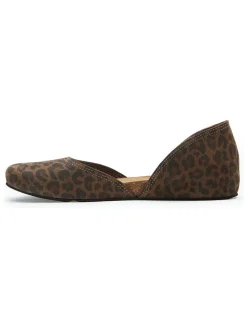 Leren ballerina's bruin/zwart
