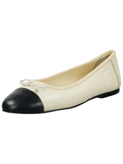Leren ballerina's "Chadii" crème