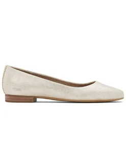 Leren ballerina's crème