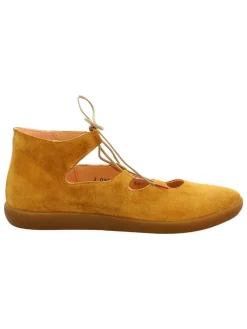 Leren ballerina's geel