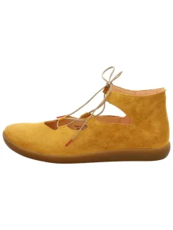Leren ballerina's geel