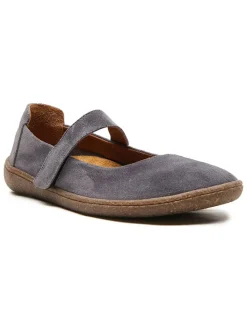Leren ballerina's "Jeylo" grijs
