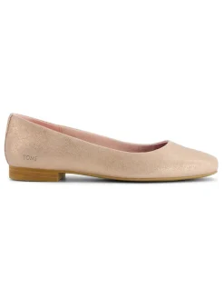 Leren ballerina's lichtroze