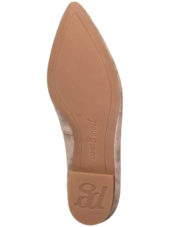Leren ballerina's lichtroze