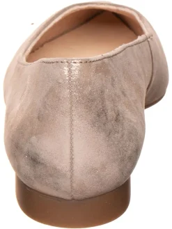 Leren ballerina's lichtroze