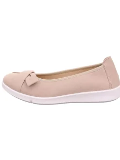Leren ballerina's "Lucca" beige