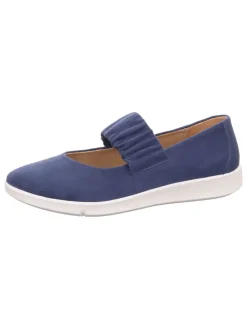 Leren ballerina's "Lucca" donkerblauw