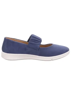 Leren ballerina's "Lucca" donkerblauw