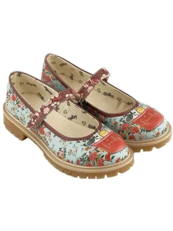 Leren ballerina's meerkleurig