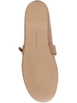 Leren ballerina's met bandje lichtroze