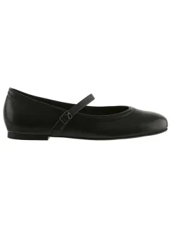 Leren ballerina's met bandje 