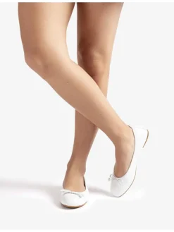 Leren ballerina's wit