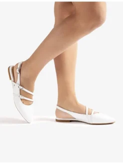 Leren ballerina's wit
