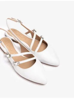 Leren ballerina's wit