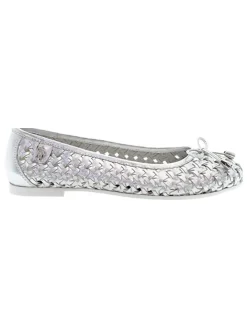Leren ballerina's zilver/zilverkleurig