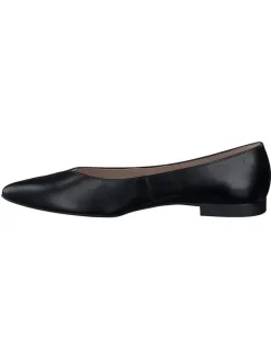 Leren ballerina's zwart