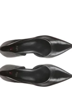 Leren ballerina's zwart