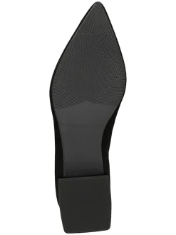 Leren ballerina's zwart