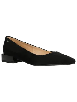 Leren ballerina's zwart
