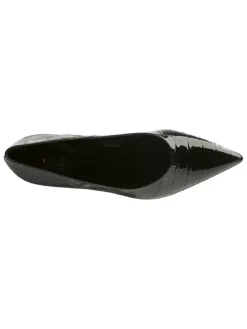 Leren ballerina's zwart