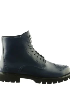 Leren boots "Brooklyn" donkerblauw