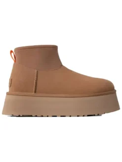 Leren boots "Classic Mini Dipper" lichtbruin