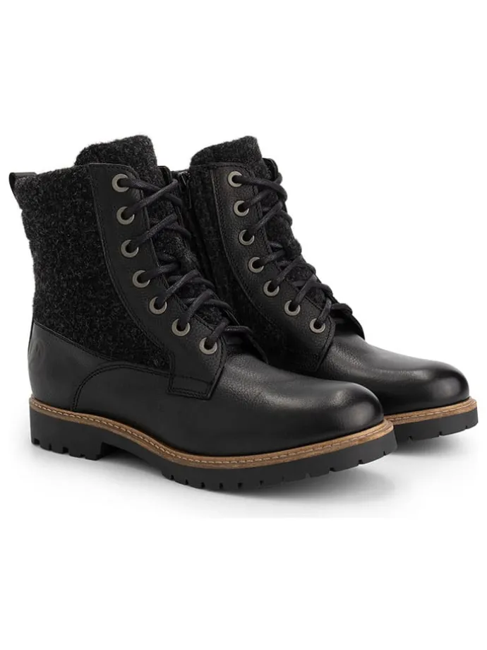 Leren boots "Folge" zwart