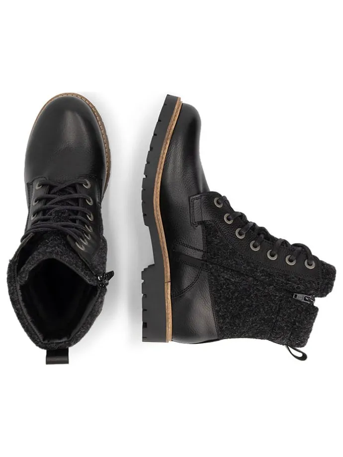 Leren boots "Folge" zwart