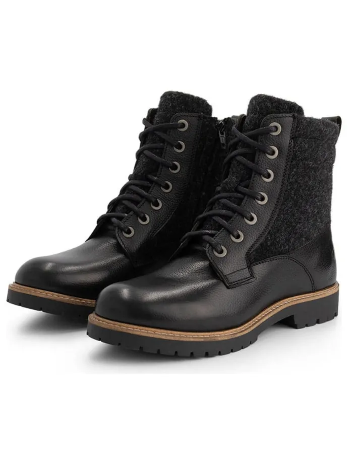 Leren boots "Folge" zwart