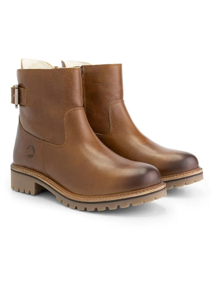 Leren boots "Kammerfoss" lichtbruin