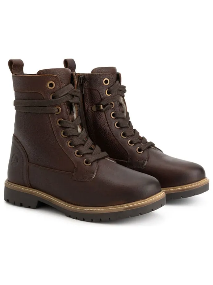 Leren boots "Kongsmark" bruin