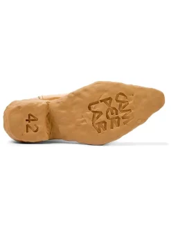 Leren boots lichtbruin/geel/lichtblauw
