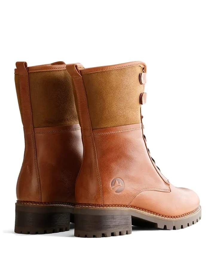 Leren boots "Myre" lichtbruin